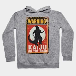 Kaiju Godzilla Warning sign Hoodie